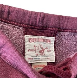 TRUE RELIGION cropped jogger track pants  sweatpants pink size small